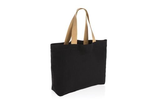 Impact AWARE™ recycled canvas large tote 240 gsm undyed, black