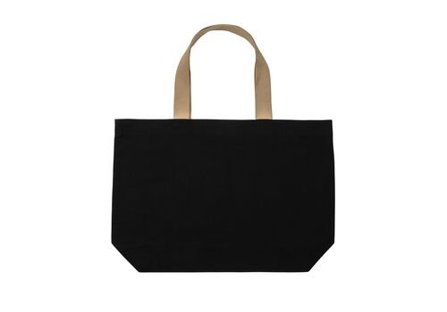 Impact AWARE™ recycled canvas large tote 240 gsm undyed, black