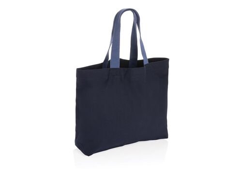 Impact AWARE™ recycled canvas large tote 240 gsm undyed, navy