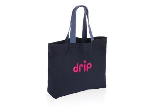 Impact AWARE™ recycled canvas large tote 240 gsm undyed, navy