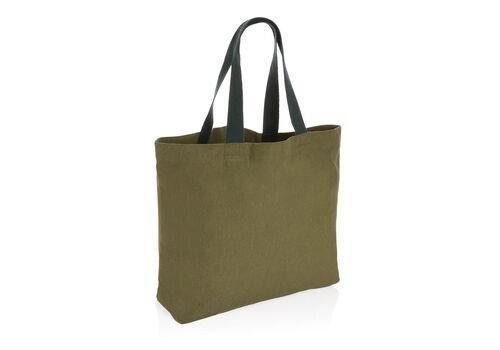 Impact AWARE™ recycled canvas large tote 240 gsm undyed, green
