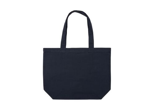 Impact AWARE™ recycled canvas shopper w/pocket 240gsm undyed, navy