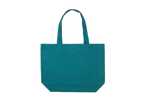 Impact AWARE™ recycled canvas shopper w/pocket 240 gsm, verdigris