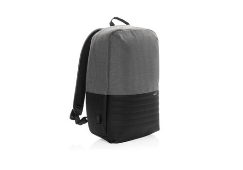 Swiss Peak AWARE™ RFID anti-theft 15&#039; laptop backpack, grey