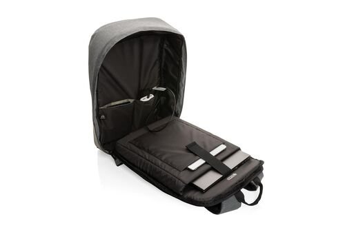 Swiss Peak AWARE™ RFID anti-theft 15&#039; laptop backpack, grey