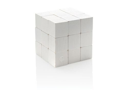 FSC® Wooden brain game in canvas pouch, white