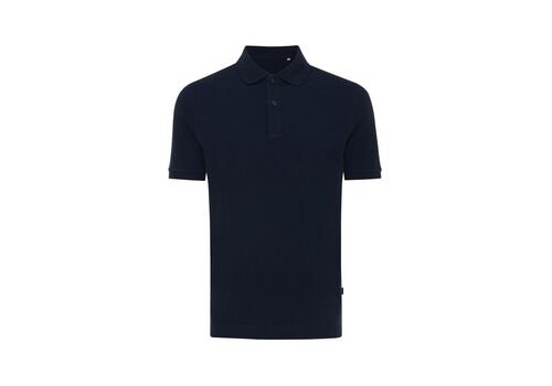 Iqoniq Yosemite recycled cotton pique polo, navy
