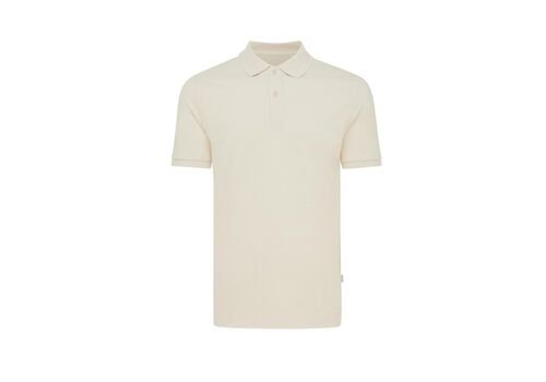 Iqoniq Yosemite recycled cotton pique polo, natural raw