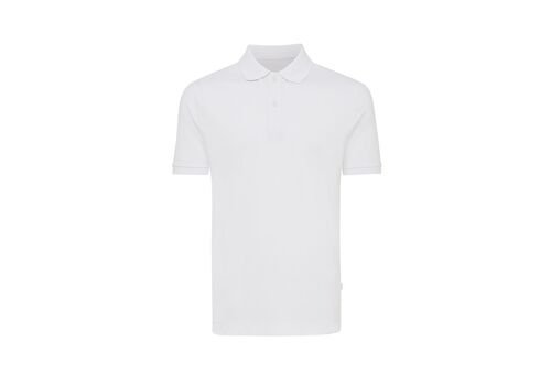 Iqoniq Yosemite recycled cotton pique polo, white