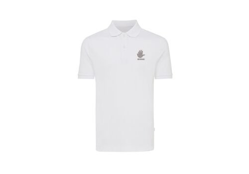 Iqoniq Yosemite recycled cotton pique polo, white