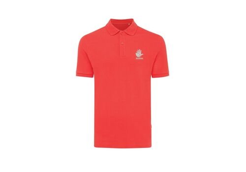 Iqoniq Yosemite recycled cotton pique polo, red