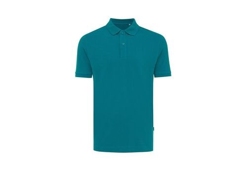Iqoniq Yosemite recycled cotton pique polo, verdigris
