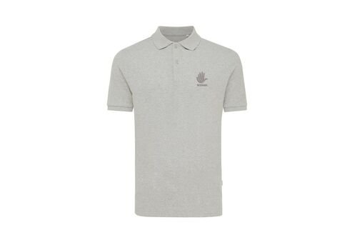 Iqoniq Yosemite recycled cotton pique polo, grey