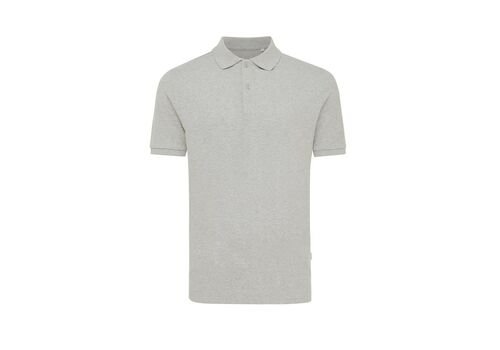 Iqoniq Yosemite recycled cotton pique polo, grey