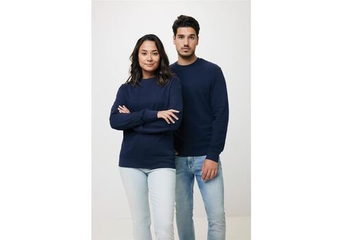 Iqoniq Zion recycled cotton crew neck, navy