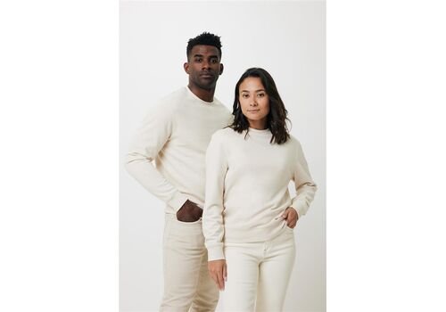 Iqoniq Denali recycled cotton crew neck undyed, natural raw