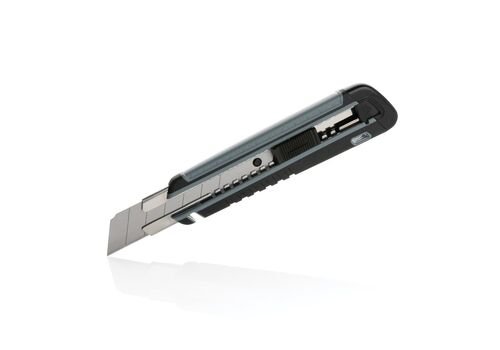 Refillable RCS rplastic heavy duty snap-off knife soft grip, grey