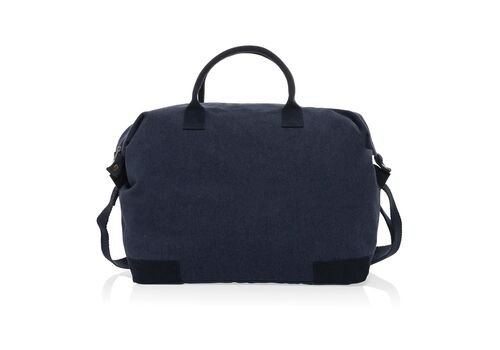 Kezar AWARE™ 500 gsm recycled canvas deluxe weekend bag, blue