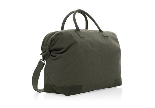 Kezar AWARE™ 500 gsm recycled canvas deluxe weekend bag, green