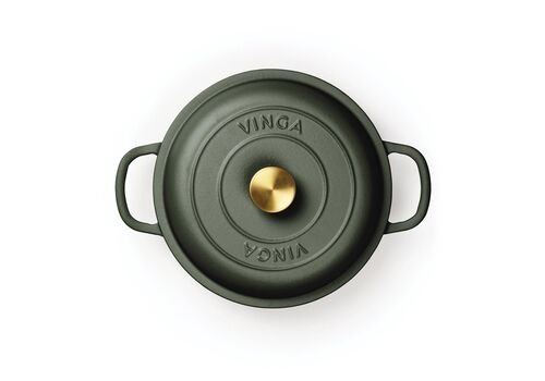 VINGA Monte enameled cast iron sauté pan, green