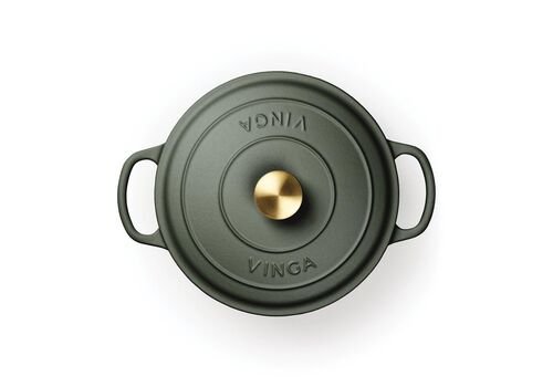 VINGA Monte enameled cast iron pot 5.5L, green