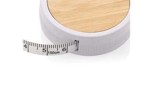 RCS recycled plastic &amp; bamboo tailor tape, white