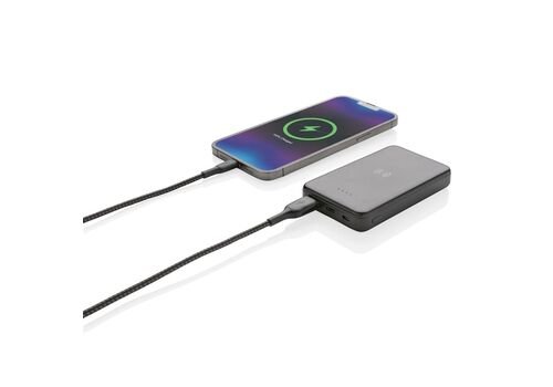 RCS recycled plastic 5.000 mAh 5W wireless powerbank, black