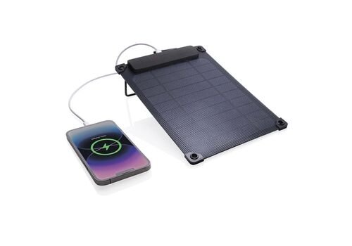 Solarpulse rplastic portable solar panel 5W, black