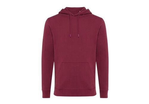 Iqoniq Jasper recycled cotton hoodie, burgundy