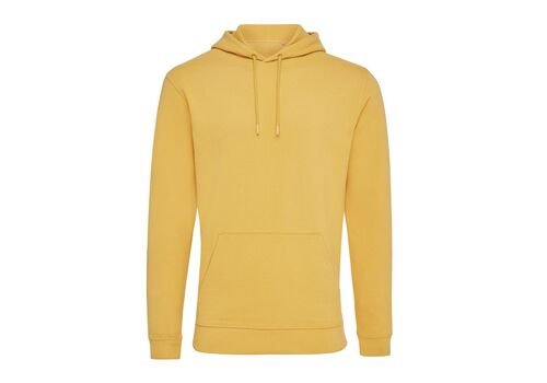 Iqoniq Jasper recycled cotton hoodie, ochre yellow