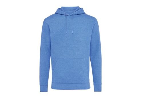 Iqoniq Torres recycled cotton hoodie undyed, heather blue