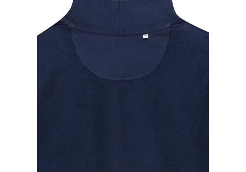 Iqoniq Abisko recycled cotton zip through hoodie, navy