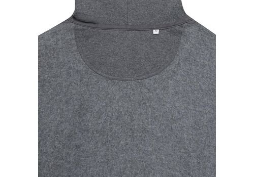 Iqoniq Abisko recycled cotton zip through hoodie, heather anthracite