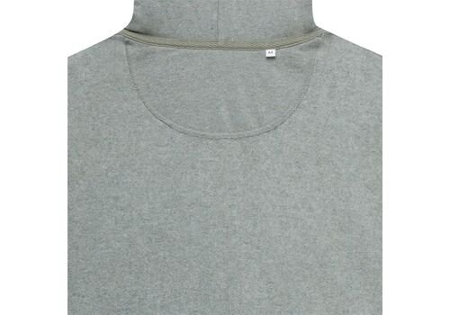Iqoniq Abisko recycled cotton zip through hoodie, heather green