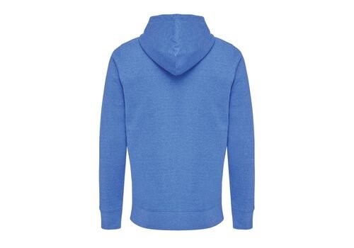 Iqoniq Abisko recycled cotton zip through hoodie, heather blue