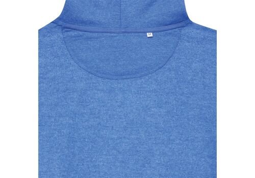 Iqoniq Abisko recycled cotton zip through hoodie, heather blue