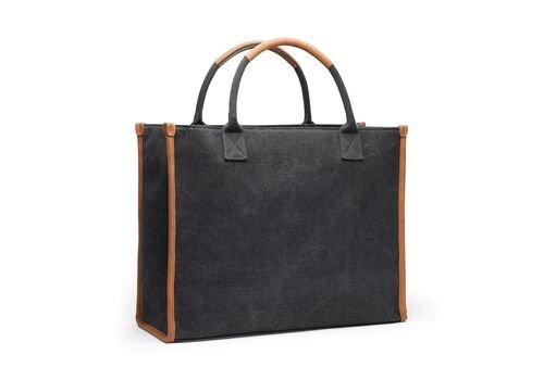 VINGA Bosler RCS recycled canvas office tote, black