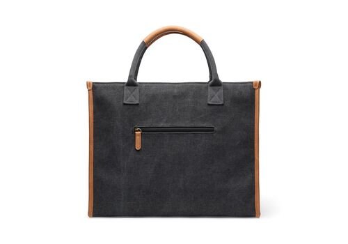 VINGA Bosler RCS recycled canvas office tote, black