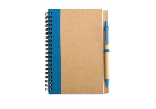 Perdirbta užrašų knygelė su tušinuku