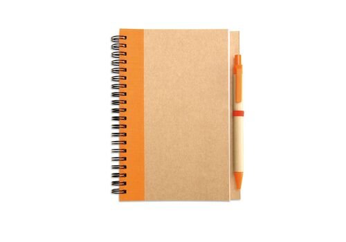 Perdirbta užrašų knygelė su tušinuku