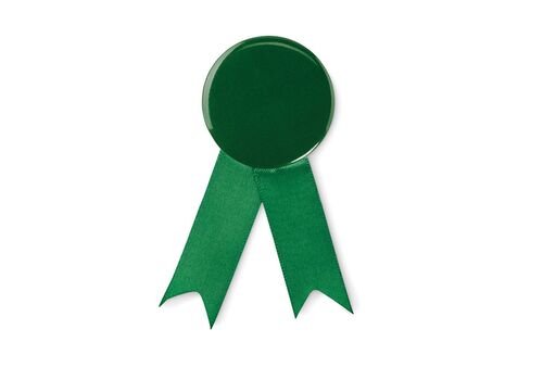 Ribbon style badge pin