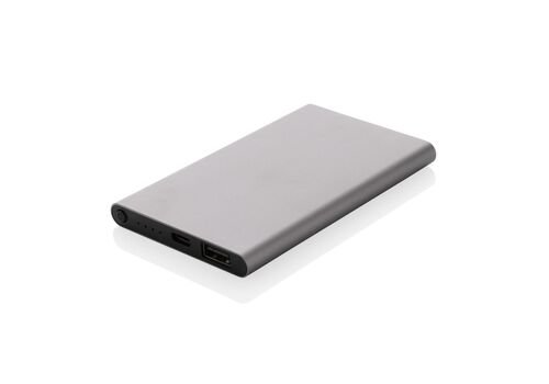 RCS recycled plastic/aluminum 4000 mah powerbank with type C, anthracite