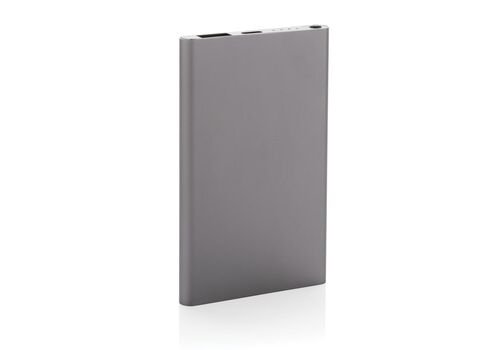 RCS recycled plastic/aluminum 4000 mah powerbank with type C, anthracite