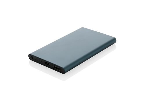 RCS recycled plastic/aluminum 4000 mah powerbank with type C, blue
