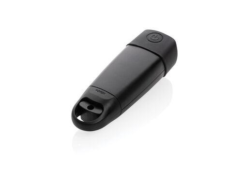 Lightwave RCS rplastic USB-rechargeable torch with crank, black