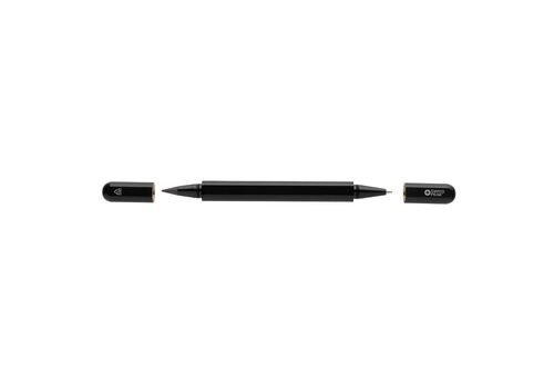 Swiss Peak Storm RCS recycled aluminum dual tip pen, black