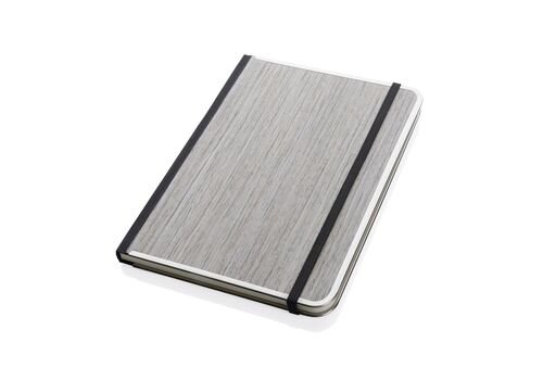 Treeline A5 wooden cover deluxe notebook, grey