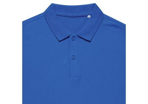 Iqoniq Yosemite recycled cotton pique polo, royal blue