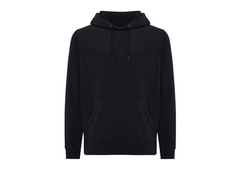 Iqoniq Trivor recycled polyester microfleece hoodie, black
