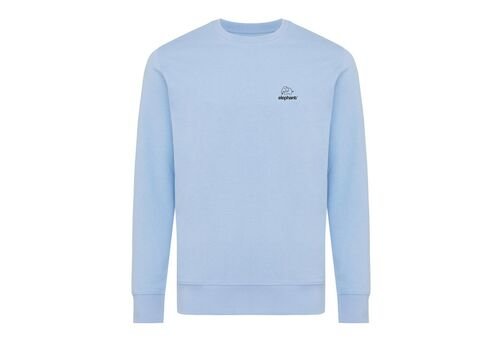 Iqoniq Etosha lightweight recycled cotton crew neck, sky blue
